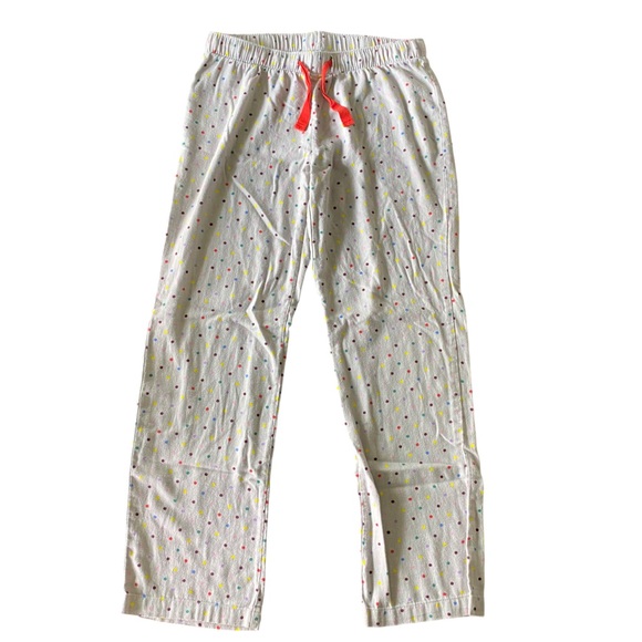 Old Navy Pajama Pants 100% Cotton Lightweight Gray Rainbow Polka Dot Sz S Womens - Picture 1 of 5